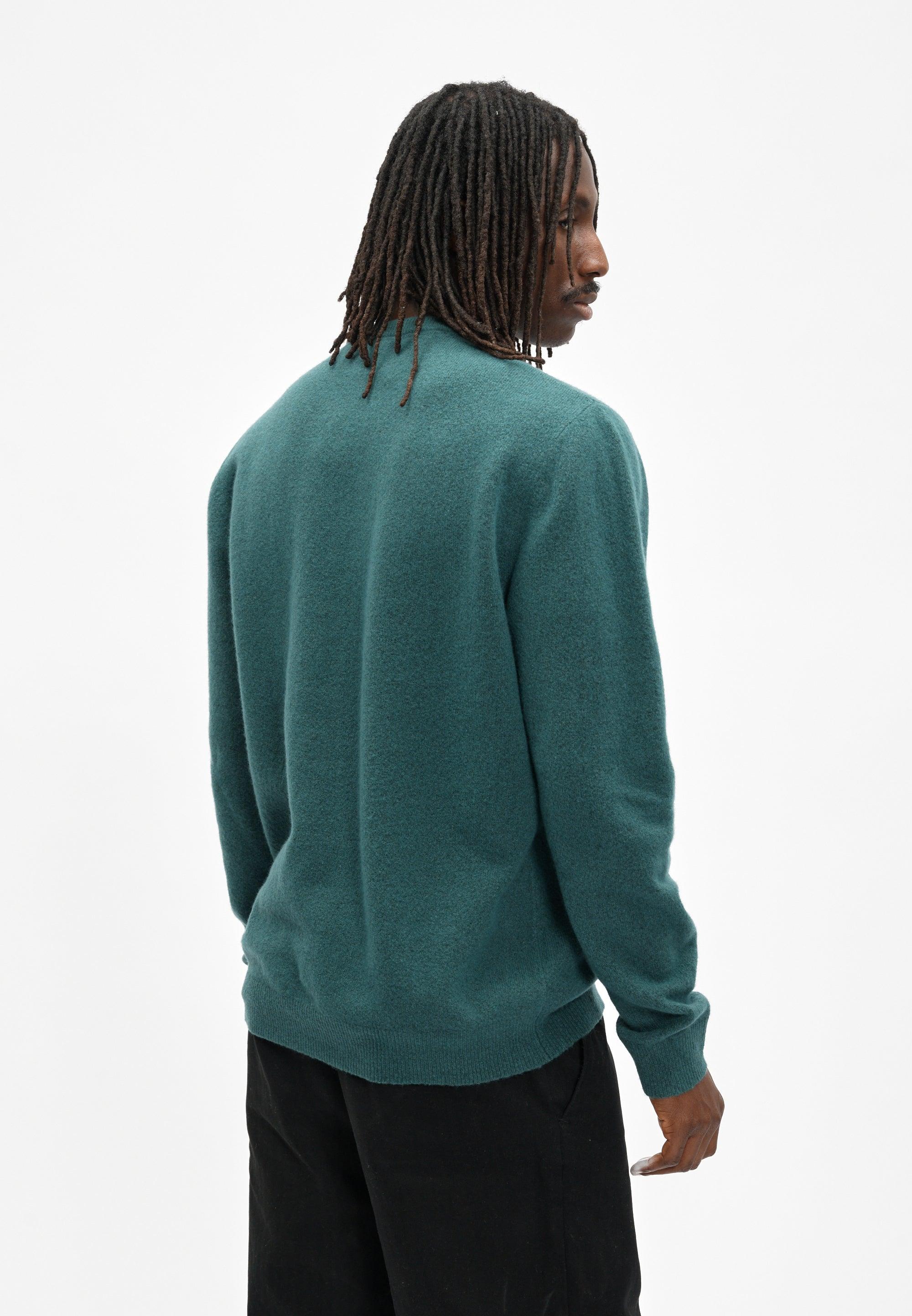 Cleptomanicx Soft Knit Jasper Teal Strickpullover Herren petrol